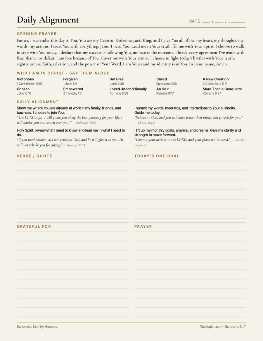 The 10XF Daily Planner &mdash; The daily page