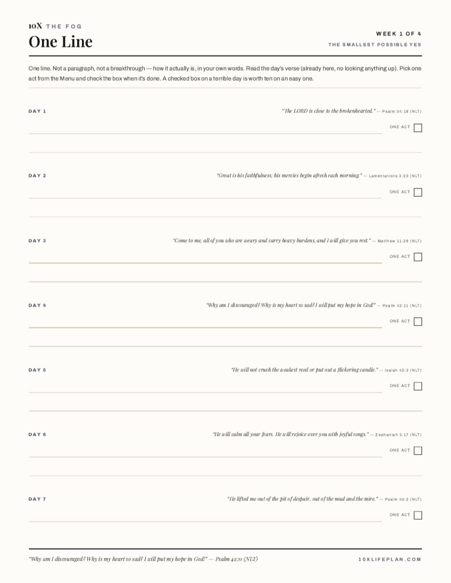The Fog &mdash; One Line — the daily page