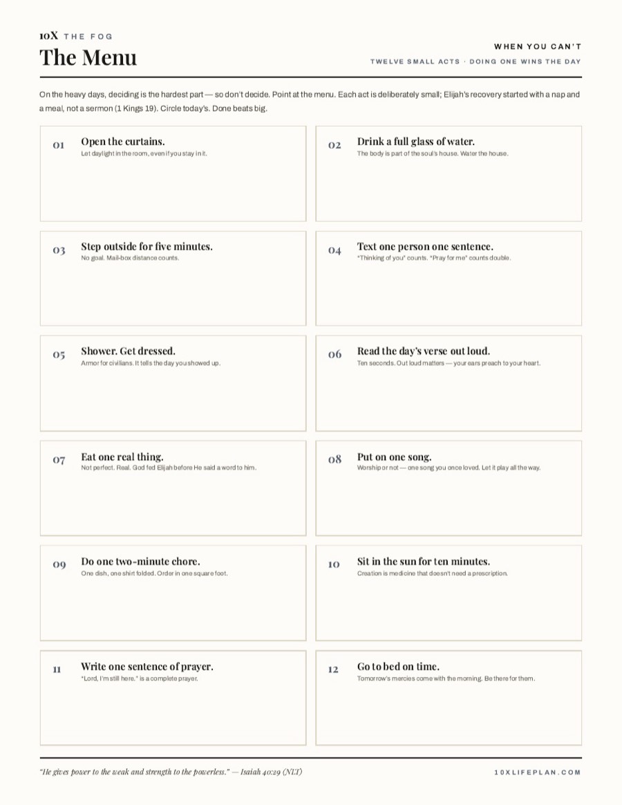 The Fog &mdash; The Menu — 12 small acts