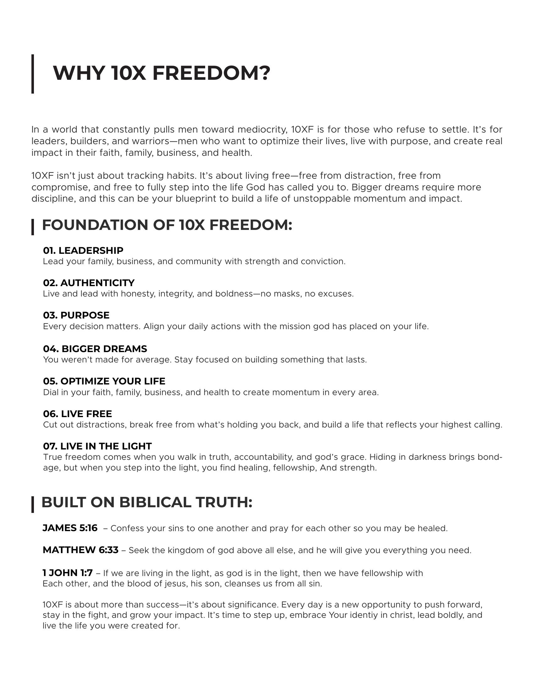 Why 10X Freedom: 7 foundations for living free